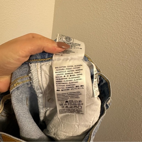 Levi’s Ribcage Straight Ankle Jeans Size 25 Women’s Light Wash High Rise Cotton - Picture 10 of 11